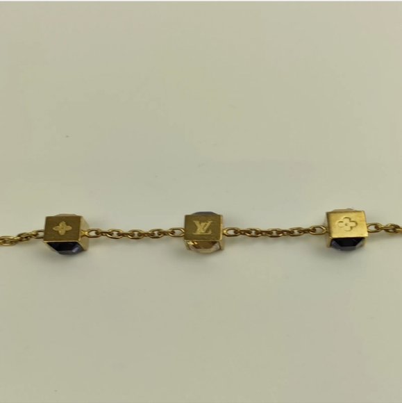 LOUIS VUITTON BRACELET GOLD /PURPLE/ GL1101 - Picture 5 of 13